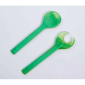 Ensemble de couverts en résine coulée à la main, couverts en résine design, cuillère à salade, ustensiles de cuisine, cuillère de service, fourchette, articles ménagers, vaisselle - Product Image 1