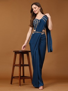 ชุดโสร่งผ้าไหมซาตินสำหรับชาวอินเดียและปากีสถาน - Product Image 3