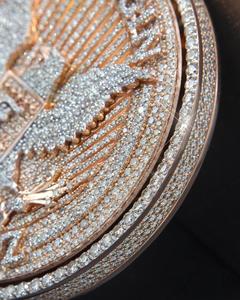 Colgante de Águila Voladora con Incrustaciones de Moissanita, Plata de Ley 925 con Baño de Rodio, Joyería de Lujo Personalizada y Moderna - Product Image 3