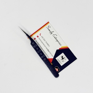 Pince à épiler Somofy Enterprises personnalisée en acier inoxydable violet scintillant, à pointe droite, sans fibres, robuste et durable, pour cils. - Product Image 1