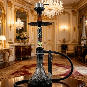 Camouflage <b>Hookah</b> Set Metal Glass Base Bowl Tray Hose Portable Water <b>Pipe</b> for Lounge and Party - Product Image 6