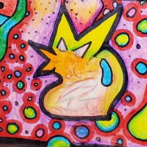 Phoenix Heart Egg Artwork by IW Comics 2x3 Print on <b>Black</b> <b>Frame</b> Contemporary Abstract Design - Product Image 2