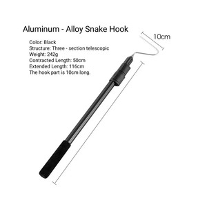 ที่คีบสัตว์เลื้อยคลานแบบปรับได้สำหรับจับงูตะขอเกี่ยวงูหดได้ทำจากสเตนเลสสตีลขายดีที่สุด - Product Image 1