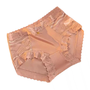 Slip Sexy in Raso Semi-Trasparente con Pizzo, Vita Media-Bassa, Motivo Floreale, Stile Quotidiano, Decorazione con Fiocco, Taglia 4XL Personalizzabile - Product Image 6