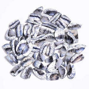 Paire d'opale de dendrite naturelle Fournisseur de pierres précieuses Paire de cabochons Prix de gros Meilleure qualité Paire de pierres précieuses Fabrication de bijoux - Product Image 2