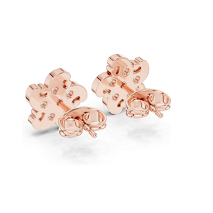 ต่างหูเพชรทรงดอกไม้ 0.49 กะรัต สำหรับผู้หญิง ความใส VVS-VS ทอง 18KT, 14KT, 10KT และเงิน 925 สีโรสโกลด์, สีเหลือง, สีขาว - Product Image 6