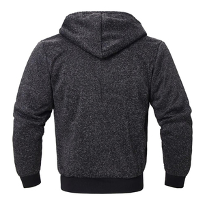 2026 personnalisé fourrure doublé à capuche manteau confortable de haute qualité hommes hiver épais chaud Sherpa polaire à capuche fermeture éclair pull - Product Image 4