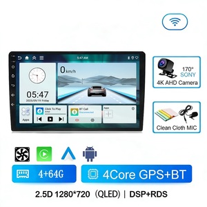 เครื่องเสียงติดรถยนต์ยูนิเวอร์แซลขนาด 9 นิ้ว เครื่องเล่นดีวีดีในรถยนต์ วิทยุติดรถยนต์ ระบบนำทางหน้าจอ IPS 4 คอร์ พร้อมระบบ GPS แอมพลิฟายเออร์ รองรับ Carplay และ Android Auto - Product Image 1