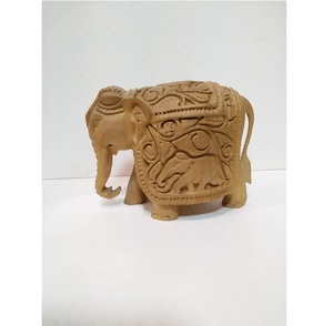 Modern Wooden <b>Elephant</b> Sculpture Handcrafted Figurine for Home Decor <b>Table</b> Office Interior Display - Product Image 5