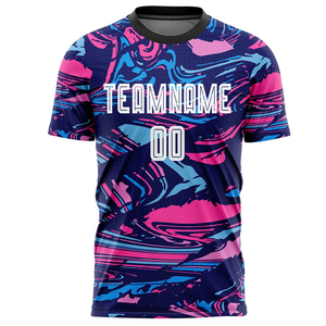 เสื้อฟุตบอลสั่งทำขายส่ง ชุดฟุตบอลแขนสั้น-โพลีเอสเตอร์ 100% สีและโลโก้สั่งทำได้ - Product Image 1