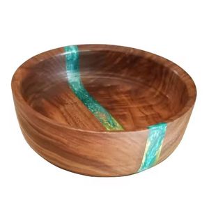 Vaisselle en bois de manguier, acacia, bois dur, résine époxy, bol de service pour ustensiles de cuisine, bols de service - Product Image 1