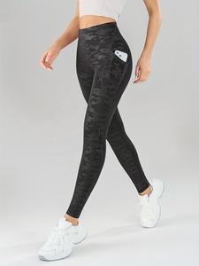 Leggings de sport taille haute sans couture, effet froncé fessier, pour yoga, gym, fitness et course à pied, personnalisables - Product Image 3