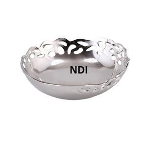 Bol de service pour fruits Design fait à la main Finition brillante Top Tendance Table Top Stockage décoratif Fruits Légumes Bol profond en métal - Product Image 6