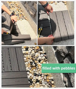 Balcony Flooring Interlocking WPC <b>Deck</b> Tiles Waterproof Snap Together Patio Tiles for Apartment - Product Image 5