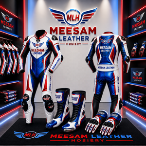 Traje de Motociclismo Unisex de Cuero Premium, Manga Larga, Protección Interna/Externa, Ventilación Transpirable, Ajuste Cómodo - Product Image 2