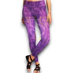 Leggings de yoga professionnels en spandex pour femmes XL sur mesure directement de l'usine pantalon actif sublimé de haute qualité taille élastique - Product Image 4