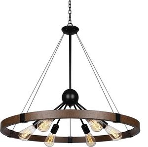 MS INC – bois artisanal avec lampe suspendue en métal incluse pour la cuisine, le bureau, le salon, la chambre à coucher, le Restaurant - Product Image 1