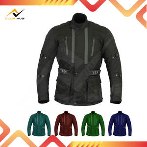 Chaqueta de Motocicleta de Invierno Impermeable, Cortavientos y Transpirable para Hombre, Cuello Alto de Lona, Cierre de Cremallera, Color Sólido, Estilo Urbano - Product Image 2