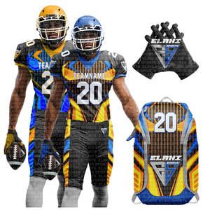 Uniformes de Fútbol Americano Sublimados, Transpirables, de Talla Grande, Manga Corta, para Adultos, Servicio OEM, Logotipo Personalizado, la Mejor Calidad - Product Image 1