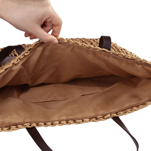 Bolsa de paja de alta calidad, suave, ligera y cómoda, reutilizable y ecológica, duradera, con diseño de tamaño personalizado y logotipo - Product Image 3