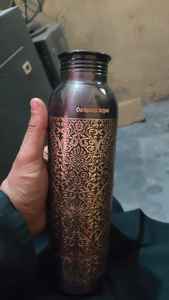 Strong Quality Leakproof Pure Copper <b>Bottle</b> with Heavy Lid and Smooth Surface for Home Use <b>Gym</b> Travel <b>Water</b> Storage from India - Product Image 3