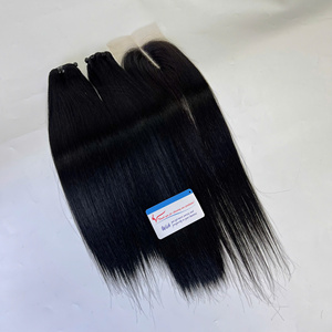 ลดราคาสุดคุ้ม! ผมตรงสีดำแบบ Black Bone Straight Weft  แบบ Double Drawn ไม่หลุดร่วง ไม่พันกัน - Product Image 4