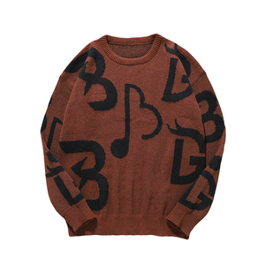 เสื้อสเวตเตอร์ไหมพรมถักหนานุ่มสำหรับผู้ชาย ทรงเข้ารูป ผ้าฝ้าย 100% แขนยาว สวมใส่สบาย เหมาะสำหรับฤดูหนาว - Product Image 1