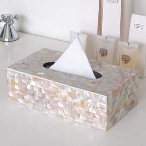 Boîte à mouchoirs en nacre de haute qualité faite à la main boîte à mouchoirs en incrustation de vadrouille meilleur cadeau pour femme et amis boîte à mouchoirs de voiture - Product Image 5