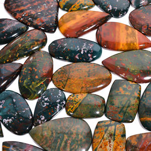 Pierre de sang naturelle Cabochon de pierres précieuses en vrac Quartz fin pour la fabrication de bijoux Vente en gros Lot Taille de forme mélangée - Product Image 4