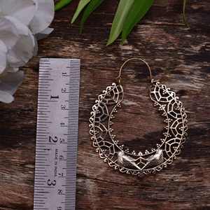 Bohemian Style Festive Gold-Plated Brass Western Inspired <b>Hoop</b> <b>Earrings</b> <b>Fashionable</b> Ear Accessories - Product Image 4