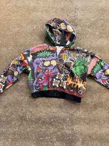 Sweat à capuche personnalisé avec fermeture éclair, impression intégrale, sweat à capuche zippé pour homme, sweat à capuche graphique pour streetwear masculin - Product Image 2