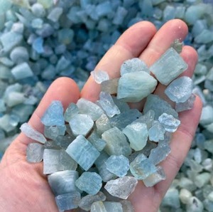 Piedra preciosa en bruto de Aguamarina Natural de forma libre de gran calidad para hacer piedras preciosas talladas de temporada de verano para joyería de plata para mujer - Product Image 3