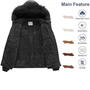 Chaqueta Acolchada Tejida Personalizada para Mujer 2025/2026, Transpirable, de Secado Rápido, Cálida, con Cuello Alto, Frente Liso Teñido, Cremallera, Informal, para Invierno y Aire Libre - Product Image 3