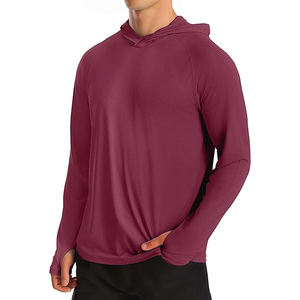 Sudaderas con capucha de lana de algodón 100% para hombre, suéter informal de secado rápido de manga larga sostenible para verano, sudaderas con capucha para hombre - Product Image 1