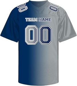 Venta al por mayor de diseño personalizado de impresión completa fútbol americano Jersey poliéster sublimación transpirable Jersey - Product Image 2