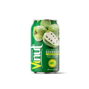 330ml VINUT Soursop juice drink Never from concentrate Natural juice only Vietnam Suppliers Manufacturers