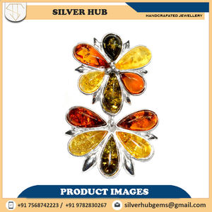 Colgante de plata de ley 925 con diseño de ámbar, joyería en el mejor precio - Product Image 6