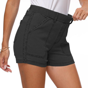 Pantalones cortos de motociclista lisos de cintura alta para correr y entrenamiento para mujer - Product Image 3