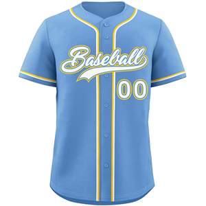 Jersey de béisbol con bloqueo de colores llamativos, camisa de softball con botones personalizados para jóvenes, tubería de contraste bordada, aspecto Retro de EE. UU. - Product Image 1