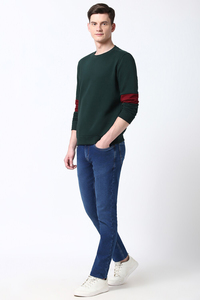 เสื้อสเวตเชิ้ตผู้ชายแบรนด์สั่งทำพิเศษ ผ้าฝ้ายฟลีซ 100% สำหรับฤดูหนาว ป้องกันรอยยับ ระบายอากาศได้ดี คอกลม ทรงปกติ แขนยาว - Product Image 4