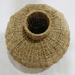 Florero de hierba marina tejido a mano ecológico para sala de estar y decoraciones de boda hecho a mano por Artex Dong Thap Factory - Product Image 2