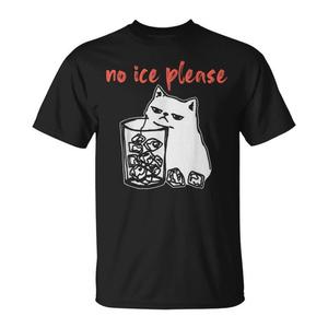 Maglietta promozionale con meme del gatto 'No Ice Please' - Product Image 1