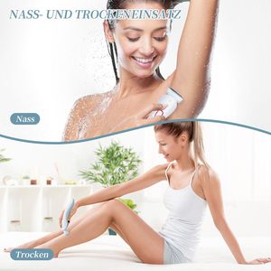 Afeitadora Eléctrica Indolora para Mujer, Inalámbrica, Recargable, Uso en Seco/Húmedo, Luz LED, Doble Cuchilla para Rostro, Piernas, Bikini, Axilas, Resistente al Agua IPX7 - Product Image 2