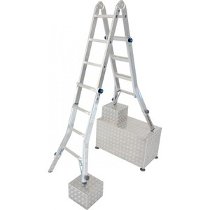 Scala Telescopica Articolata STABILO 4x4 Gradini Altezza di Lavoro 5 m - Product Image 1