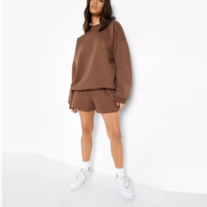 Sudadera con Capucha Extra Grande de Felpa de Algodón para Mujer, Invierno 2025, Ecológica, Holgada, con Estampado Personalizado y Bordado Sólido - Product Image 4