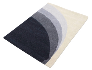 Luxury Modern Ivory Grey Hand <b>Tufted</b> Eco Friendly Area <b>Rug</b> Medium Pile Minimalist Geometric Wool Tencel Pattern Home Living Room - Product Image 4