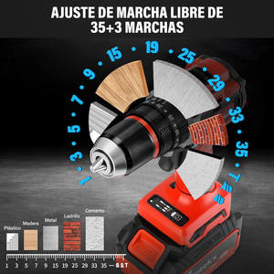 Trapano a Percussione Pointekx 21V Brushless con Mandrino da 13mm, Batteria 3.0Ah, Rosso e Nero, Utensile Elettrico Professionale per Uso Domestico - Product Image 6
