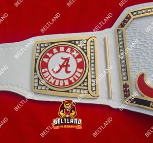 Cinturón de campeonato Alabama Crimson para adultos Cuero de calidad premium 2mm 4mm Zinc Durable y cómodo - Product Image 4