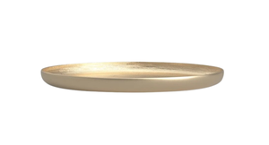 ถาดคุณภาพสูง ทนทาน ถาดเสิร์ฟทรงกลมทำจากโลหะและไม้ สำหรับเครื่องดื่ม ขนม ของว่าง ตกแต่งบ้านอย่างมีสไตล์ ใช้งานได้หลากหลาย - Product Image 3