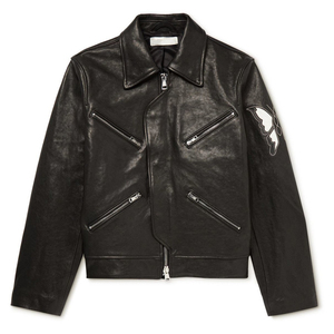 Chaqueta de cuero profesional 100% para hombre, nueva ropa de calle con estilo con mangas completas de lona y logotipo frontal, gran oferta - Product Image 1